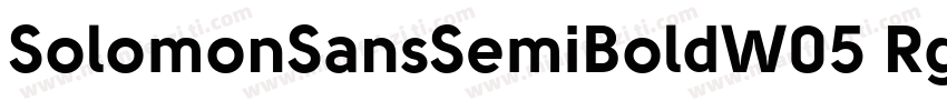 SolomonSansSemiBoldW05 Rg Regular字体转换